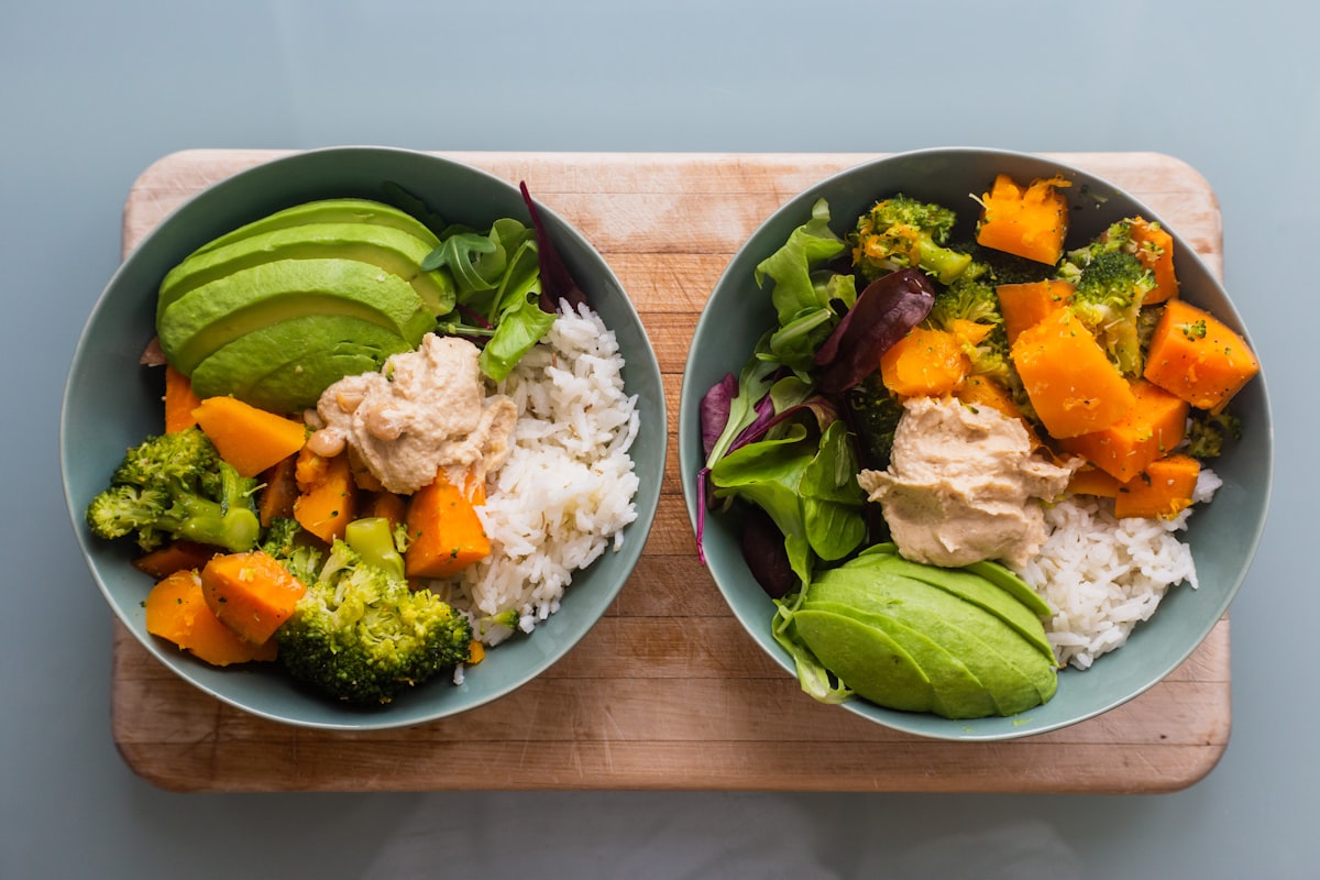 Healthy nutritious meal preparation